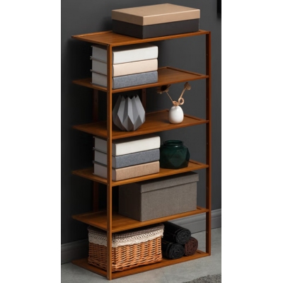 楠竹家用防塵置物架      五層52長