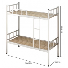 鋼制雙層床宿舍上下鋪員工高低鐵床鋪公寓鐵架子床學(xué)生雙人床含床板
