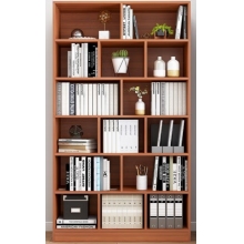 書(shū)架簡(jiǎn)約時(shí)尚落地收納多功能大容量省空間儲(chǔ)物架多層置物書(shū)架柜子 十五格】80*24*179cm古檀木色